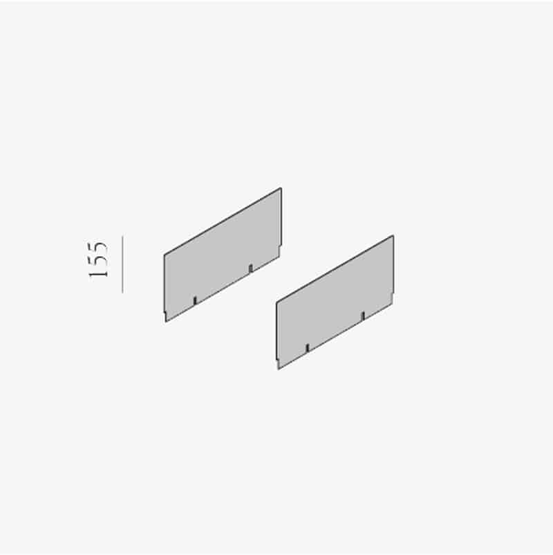 Coppia di testate canale 68mm per Guide sistema